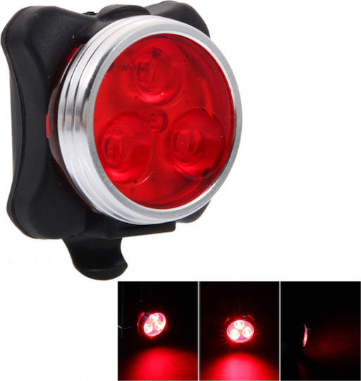 HJ-030 Rechargeable Rear Bicycle Light 3-LED 160LM