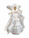 JK Home Decoration Χριστουγεννιάτικη Κεραμική Φιγούρα Αγγελάκι Λευκό Ύψους 30εκ.