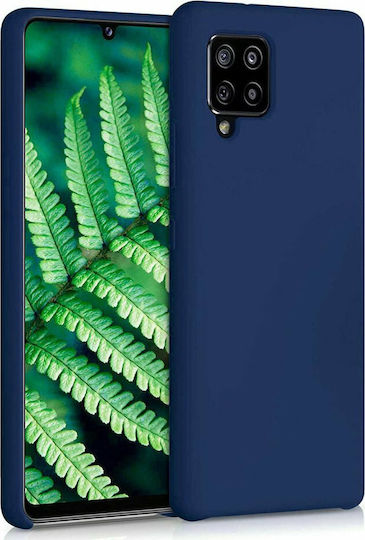 Hurtel Soft Flexible Rubber Back Cover Silicone Blue (Galaxy A42)