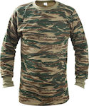 Survivors Long Sleeve Sweatshirt Military Greek Army 100% Cotton In Khaki Colour