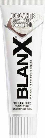 Blanx Coco White 100% Natural Coconut Oil Whitening Detox Non Abrasive Toothpaste 75ml