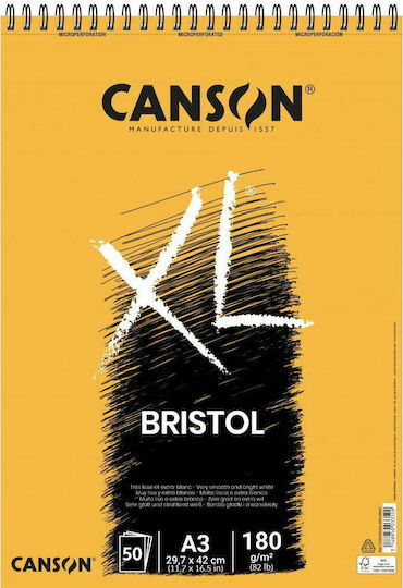 Canson Sketch Pad Bristol 180gr A3 29.7x42cm 50 Sheets