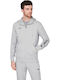 Mizuno Men's Sweatshirt Jacket with Hood and Pockets Gray