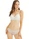 Cansoy Dantelat Set de Lenjerie Sutien cu Brazilia Ecru 124 CA124