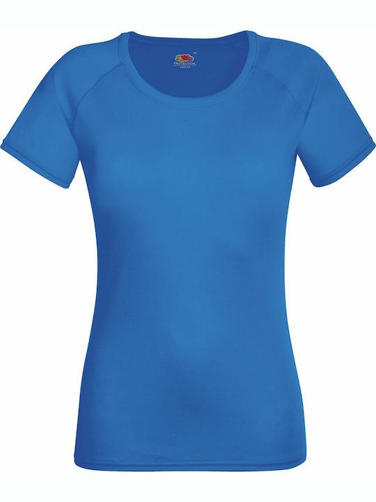 Fruit of the Loom Performance Women's Short Sleeve Promotional T-Shirt Royal Blue