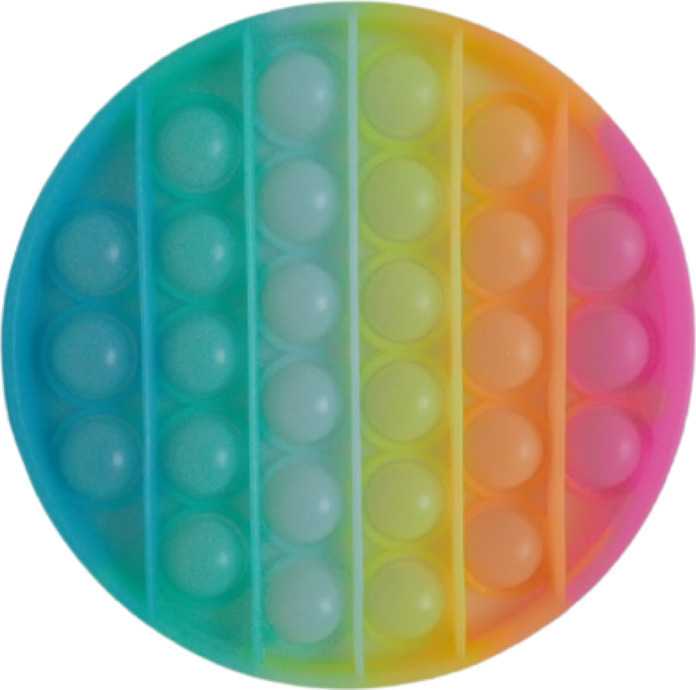 Pop It Fidget Στρογγυλό Φωσφοριζέ Πολύχρωμο Skroutz.gr