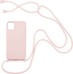 Sonique Carryhang Coperta din spate Silicon 0.5mm cu Brățară Roz (iPhone 11)