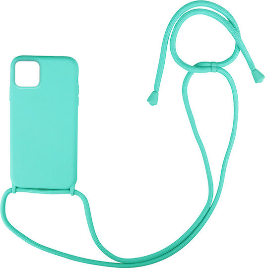Sonique Carryhang Umschlag Rückseite Silikon 0.5mm mit Band Hellblau (iPhone 11 Pro)