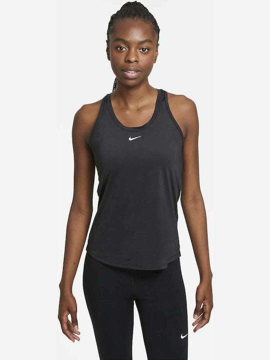 Nike Dri-Fit One Αμάνικη Γυναικεία Αθλητική Μπλούζα Μαύρη