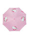 Chanos Kids Curved Handle Umbrella Hello Kitty Pink