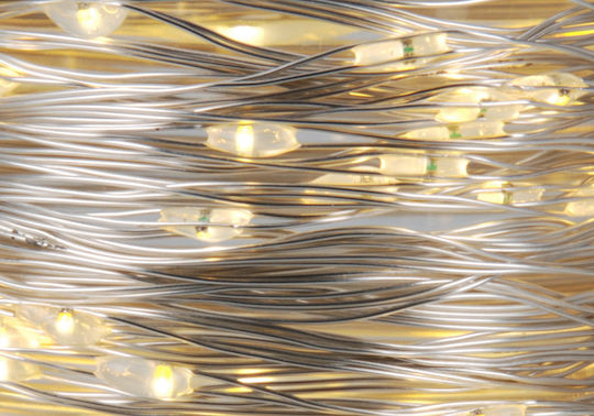 20 Λαμπάκια LED 1μ. Θερμό Λευκό Μπαταρίας σε Σειρά 20 Λαμπάκια LED 1μ. Θερμό Λευκό Μπαταρίας σε Σειρά