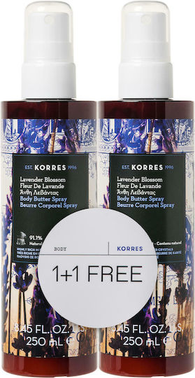 Korres Lavendelblüte Feuchtigkeitsspendende Butter Körperpflege mit Duft Lavendel für Trockene/Sehr Trockene Haut 500ml