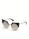 Web Women's Sunglasses with Black Frame and Gray Mirrored Lenses WE0229 05C