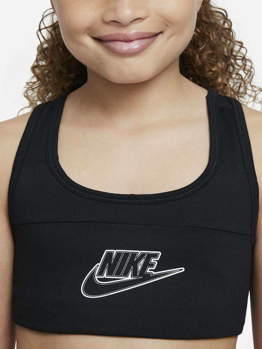 Nike Swoosh Παιδικό Μπουστάκι Dri-Fit Μαύρο