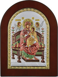 Prince Silvero Saint Icon Panagia Pantanassa Silver 20x26cm