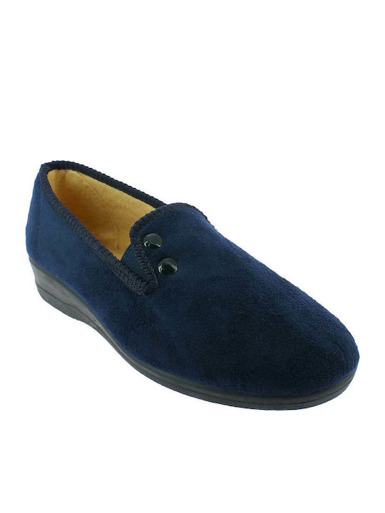 IQ Shoes 139.540 Χειμερινές Γυναικείες Παντόφλες σε Μπλε Χρώμα
