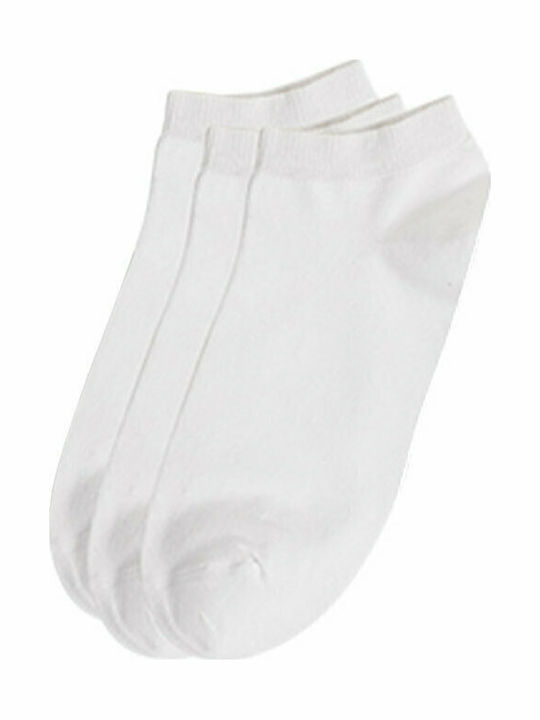 ME-WE Damen Einfarbige Socken Weiß 3Pack