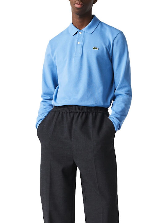 Lacoste Ανδρική Μπλούζα Polo Μακρυμάνικη Γαλάζια