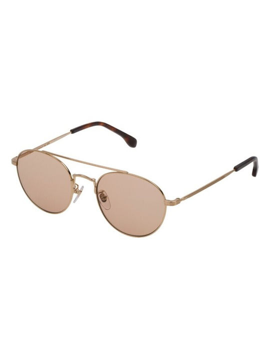 Lozza Men's Sunglasses with Gold Metal Frame and Pink Lens SL2313M 0349