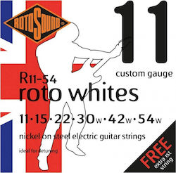 Rotosound Set of Nickel Plated Steel Strings for Electric Guitar Roto Whites 11 - 54"