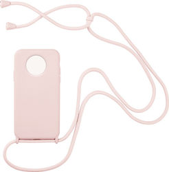 Sonique Carryhang Umschlag Rückseite Silikon 0.5mm Rosa (Redmi Note 9T)