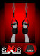 Saxos Hanging Handcuffs Set zur Türfesselung in Schwarz Farbe