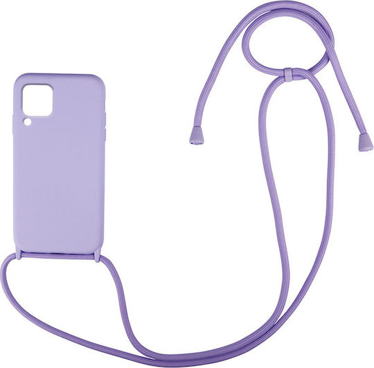 Sonique Carryhang Coperta din spate Silicon 0.5mm cu Brățară Liliac (Huawei P40 Lite)