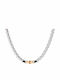 Rosso Amante Steel Necklace with Zircon Black