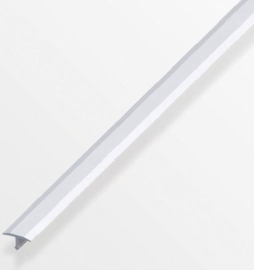 Alfer Aluminium Profile Connector Aluminum for Tiles Same Height Floor Joint from Anodized Aluminum 6x25mm 1m 100x2.5x0.6cm