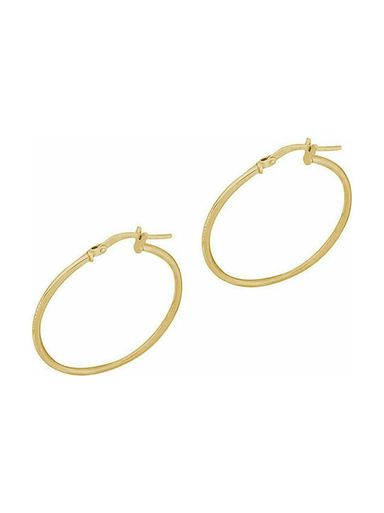 Mertzios.gr Earrings Hoops made of Silver Gold Plated