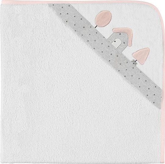 Mayoral Hooded Baby Bath Towel Dusty Pink
