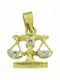 Mertzios.gr Kids Pendant Zodiac Sign Libra in 14K Gold