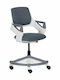 Desk Chair Clever with Armrests Gray 54x52x85cm