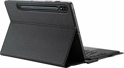 Dux Ducis Touchpad Flip Cover Synthetic Leather with Keyboard English US Black (Galaxy Tab S7)