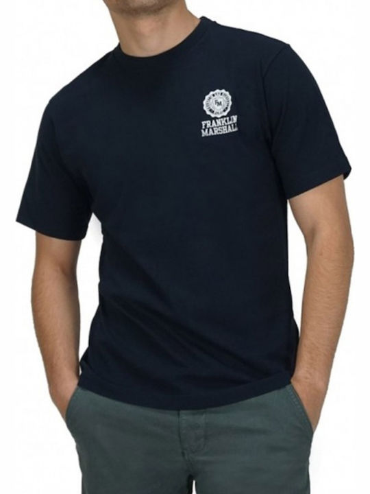 Franklin & Marshall Piece Dyed 20/1 T-shirt Nav...