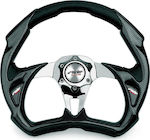 X5 Carbon Look Car Steering Wheel Silver/Black