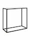 Console Table Metal with Glass Surface White / Black L80xW35xH75cm