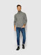 Scanton Men's Jeans Pants Elastic with Slim Fit Gray