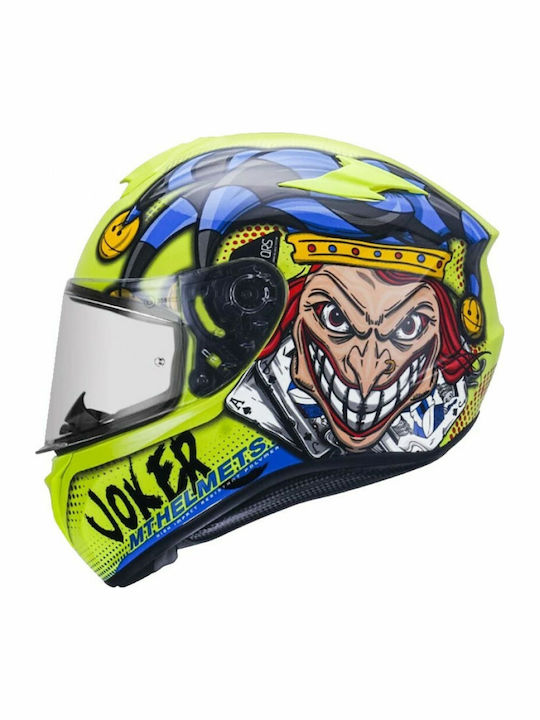 MT Targo Pro Joker C3 Fluo Yellow Motorradhelm Volles Gesicht DOT / ECE 22.05 1450gr MTH000KRA377