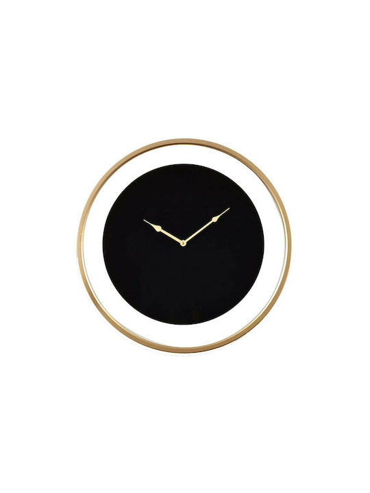 InTheBox Ρολόι Τοίχου Μεταλλικό Μαύρο Χρυσό 60cm