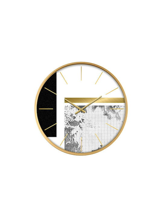 InTheBox Wall Clock Metallic White, Grey, Gold Ø60cm