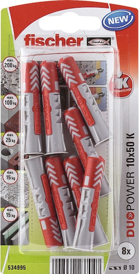 fischer Plastic Plug DuoPower Oops Plastic 10x50mm