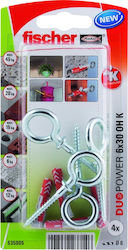 fischer Дюбел DuoPower 6x30 Улей Пластмаса 6x30...