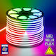 GloboStar Waterproof Neon Flex LED Strip Power Supply 24V RGB Length 1m and 60 LEDs per Meter