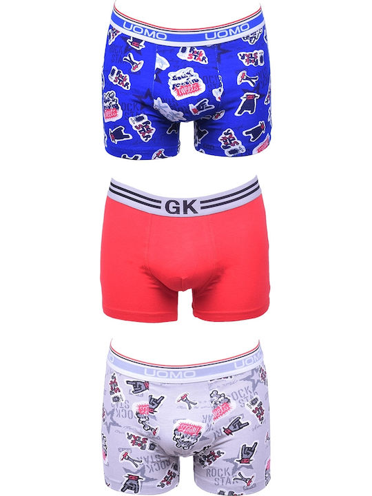 Uomo Set pentru copii cu boxeri Multicolore 3buc