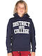 Fleece Παιδικό Φούτερ με Κουκούλα και Τσέπες Navy Μπλε
