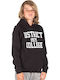 District75 Kids Fleece Sweatshirt with Hood and Pocket Black