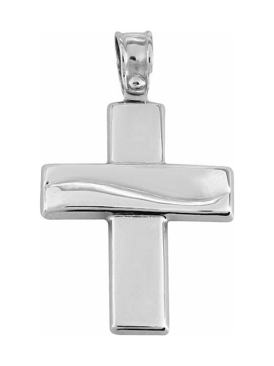 Mertzios.gr White Gold Cross 14K