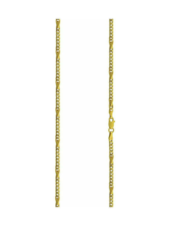 Mertzios.gr Goldene Kette Nacken 14K mit einer Länge von 60cm