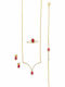 Mertzios.gr Set with Necklace , Earrings & Ring from Gold 14K with Stones